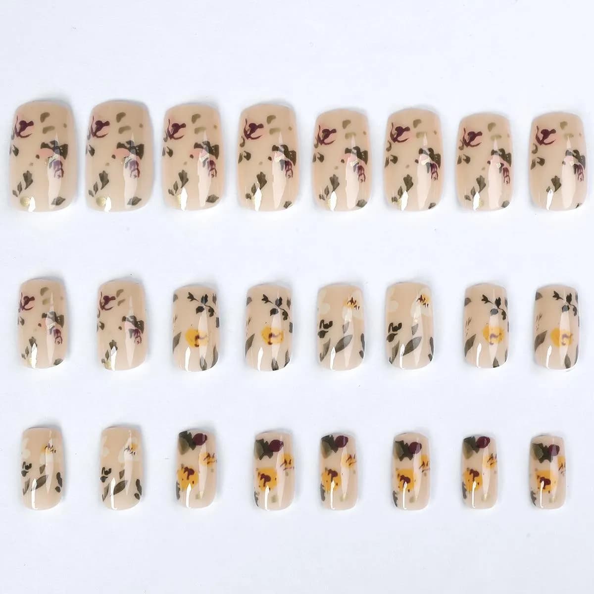 24pcs Short Square Press detail 3