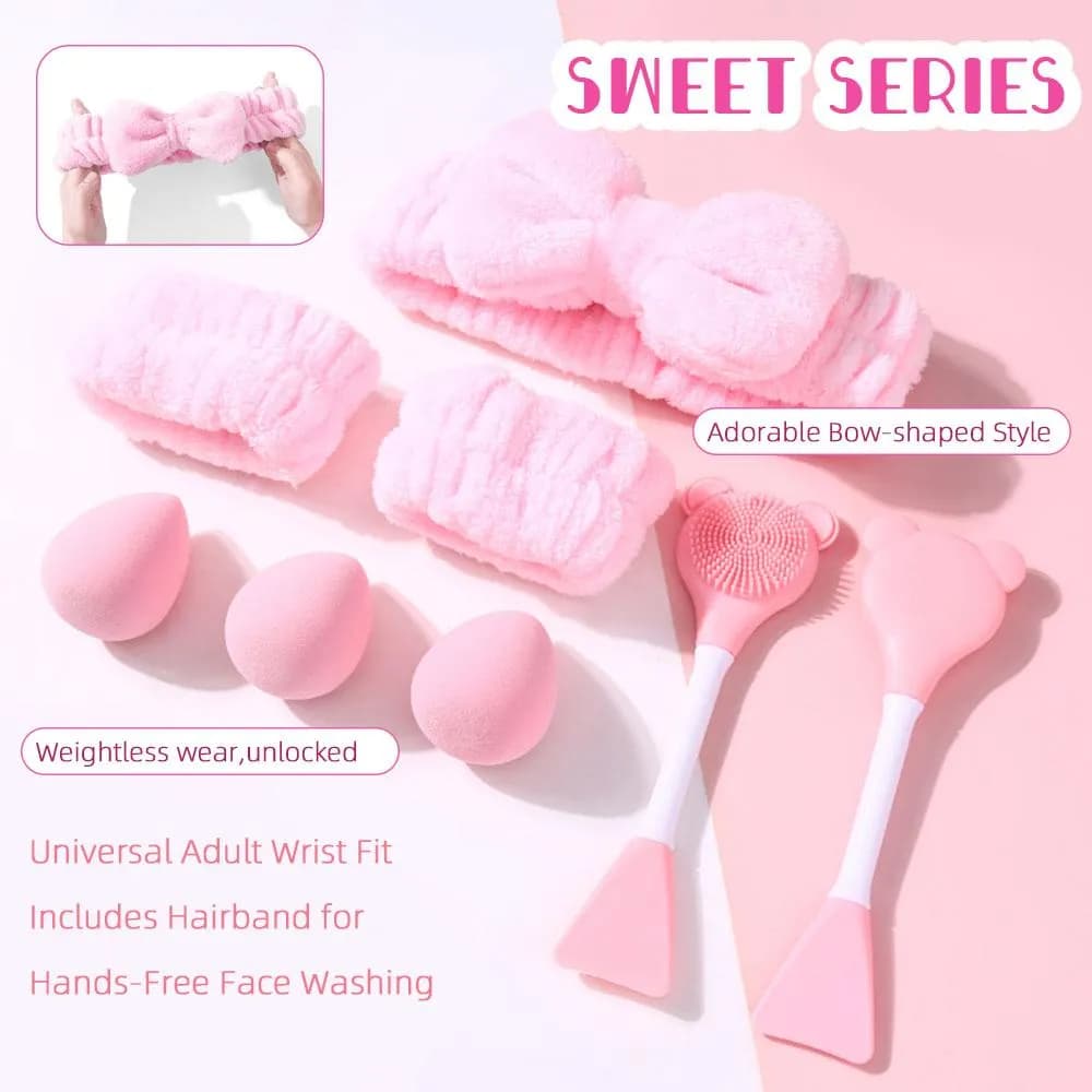 8PCS Pink Beauty Tools Kit detail 2