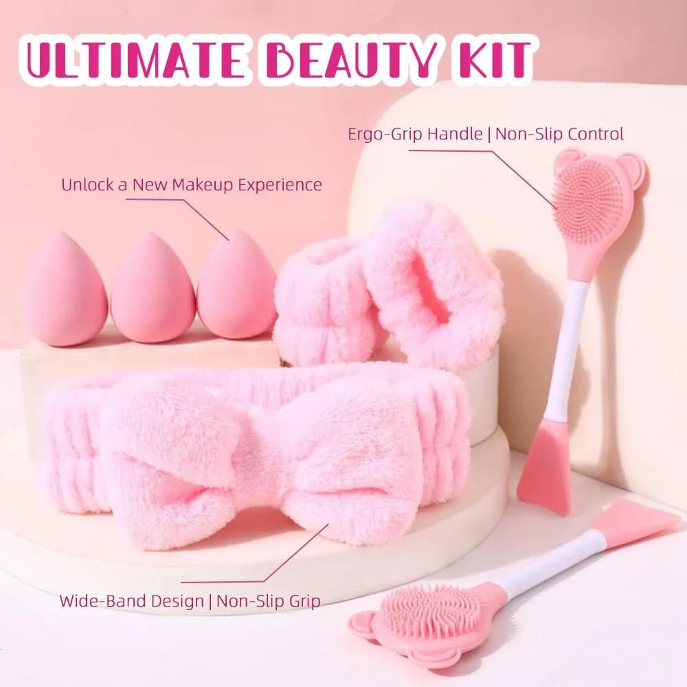 8PCS Pink Beauty Tools Kit detail 4